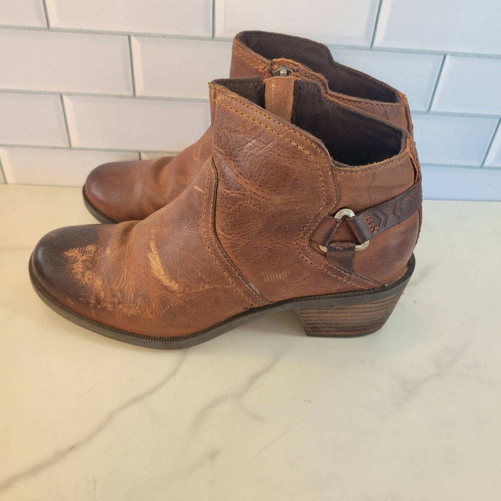 Teva Foxy Low Waterproof Brown Leather Boots Womens US 7 EU 38 Style 1012462